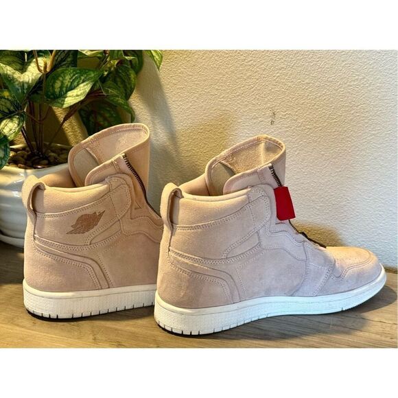 Air Jordan 1 Woman's Gold Zipper High Zip-Up Basketball Streetwear Shoes Size 6 - Picture 5 of 9